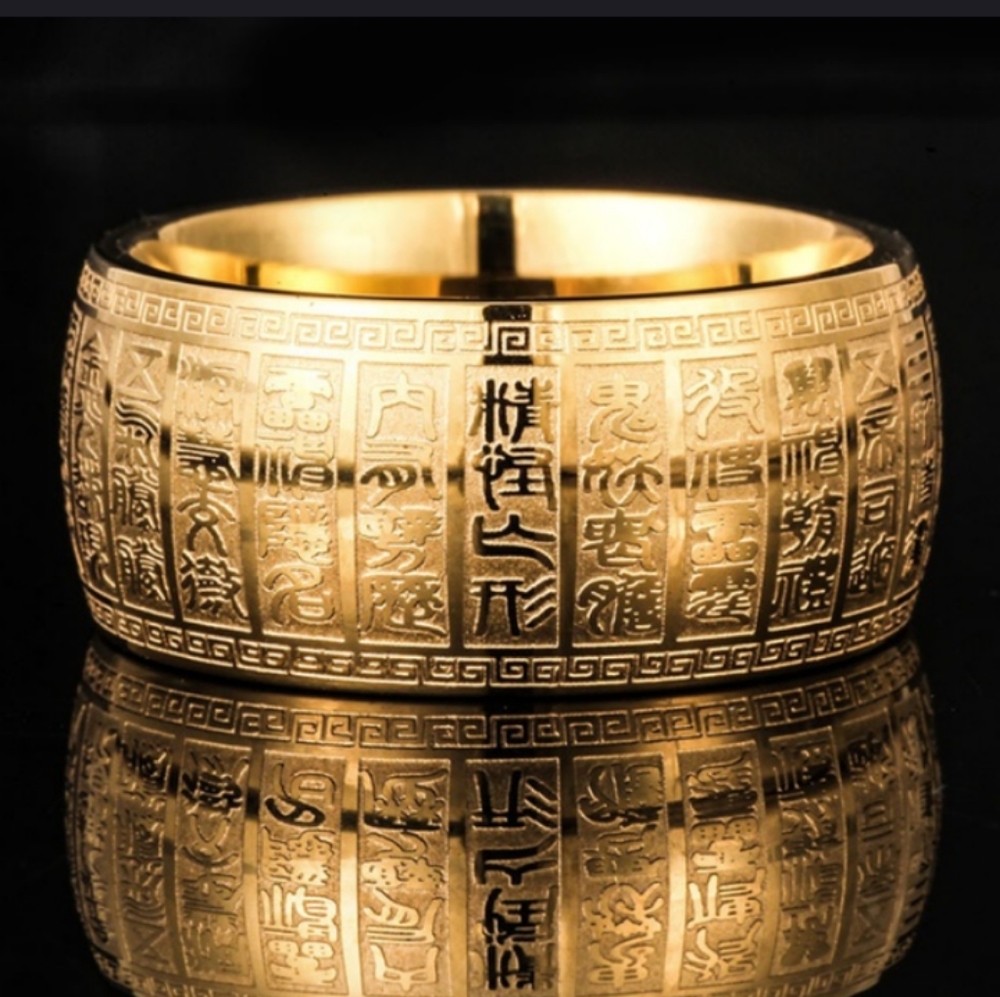 Taoist Golden Light Mantra Ring